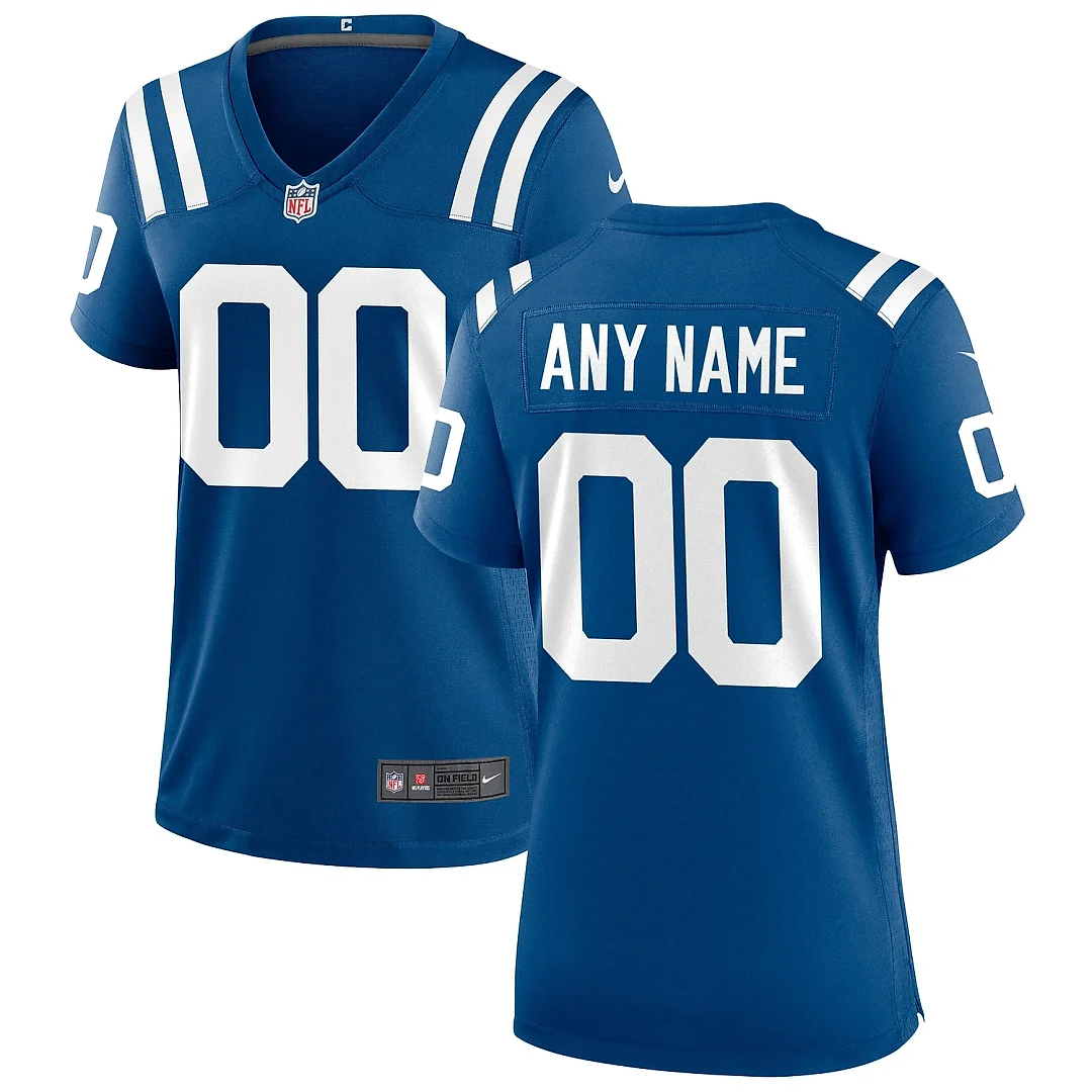 Zennovawear Women's Indianapolis Colts Royal Custom Game Jersey