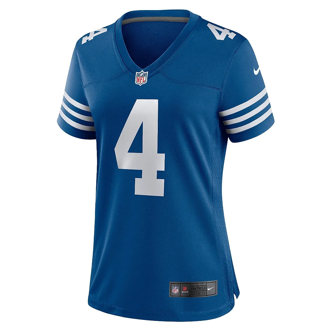 Zennovawear Women's Indianapolis Colts Sam Ehlinger Blue Game Player Jersey