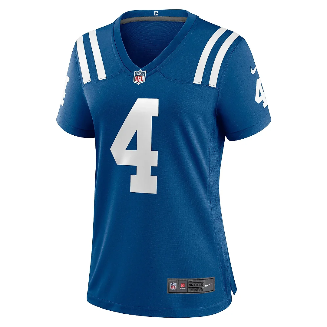 Zennovawear Women's Indianapolis Colts Sam Ehlinger Royal Game Jersey