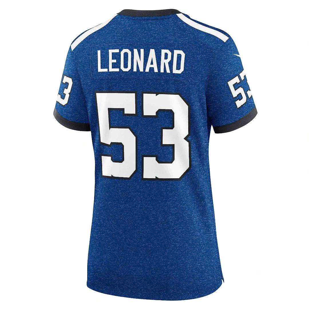 Zennovawear Women's Indianapolis Colts Shaquille Leonard Blue Player Jersey