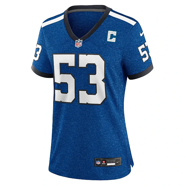 Zennovawear Women's Indianapolis Colts Shaquille Leonard Blue Player Jersey