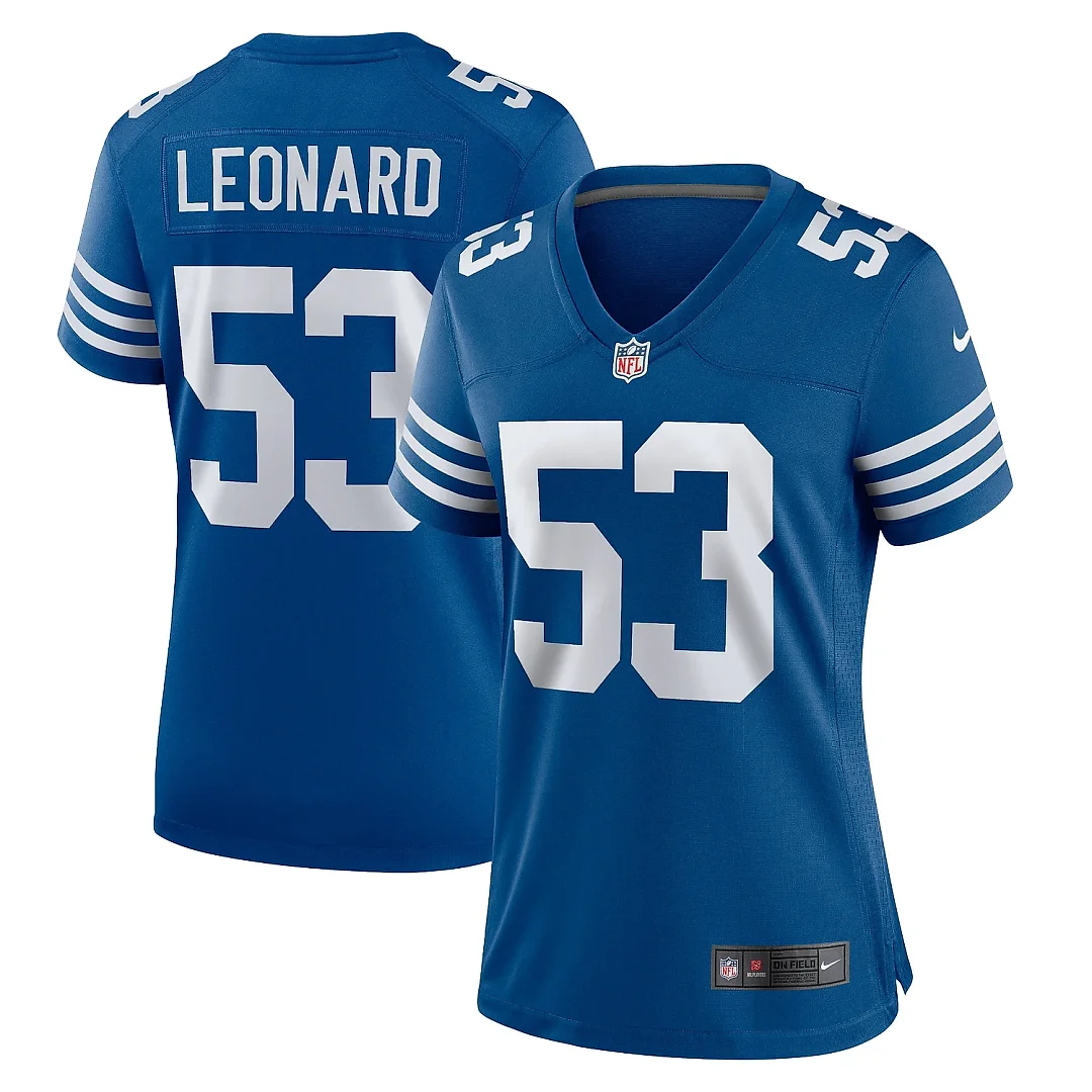 Zennovawear Women's Indianapolis Colts Shaquille Leonard Royal Alternate Game Jersey