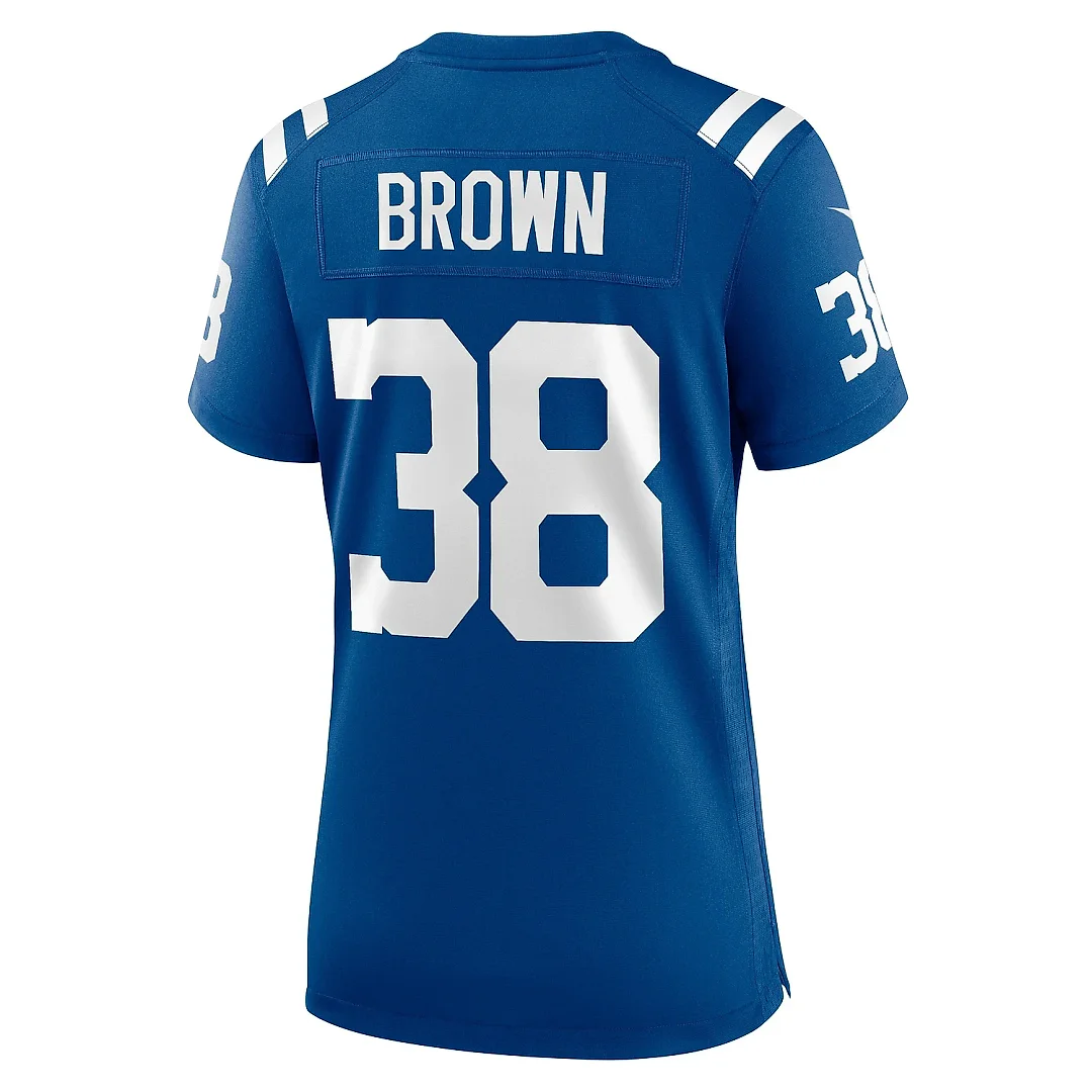 Zennovawear Women's Indianapolis Colts Tony Brown Royal Player Game Jersey