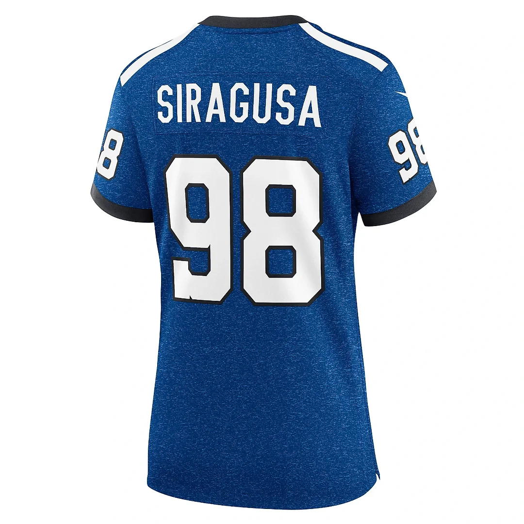 Zennovawear Women's Indianapolis Colts Tony Siragusa Royal Indiana Nights Alternate Game Jersey