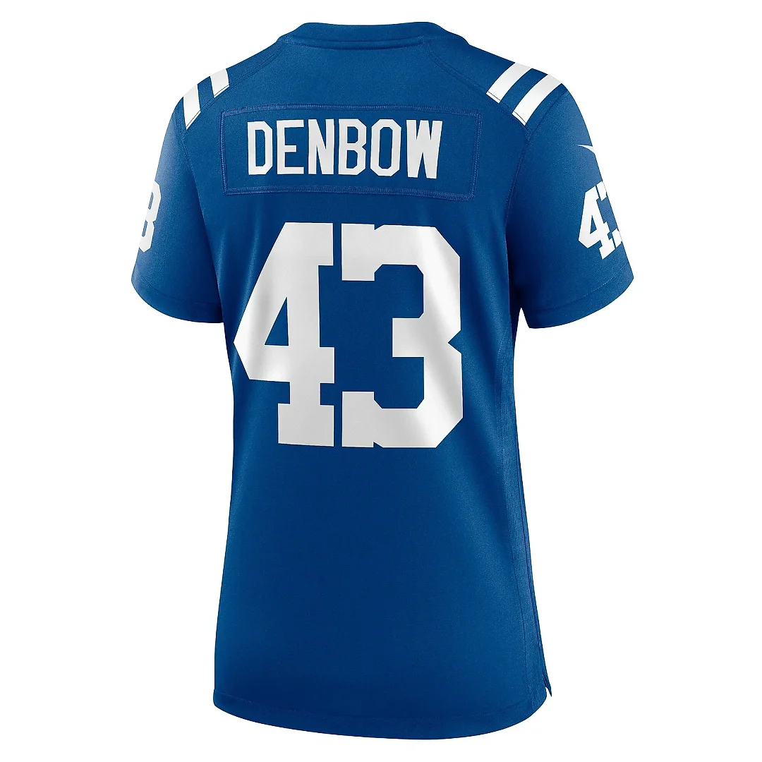 Zennovawear Women's Indianapolis Colts Trevor Denbow Royal Game Player Jersey