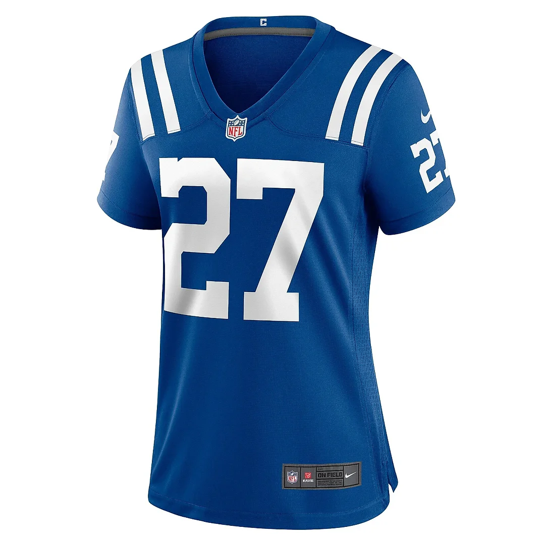 Zennovawear Women's Indianapolis Colts Trey Sermon Royal Team Game Jersey