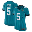 Zennovawear Women's Jacksonville Jaguars Andre Cisco Teal Game Player Jersey