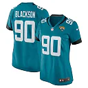 Zennovawear Women's Jacksonville Jaguars Angelo Blackson Teal Team Game Jersey