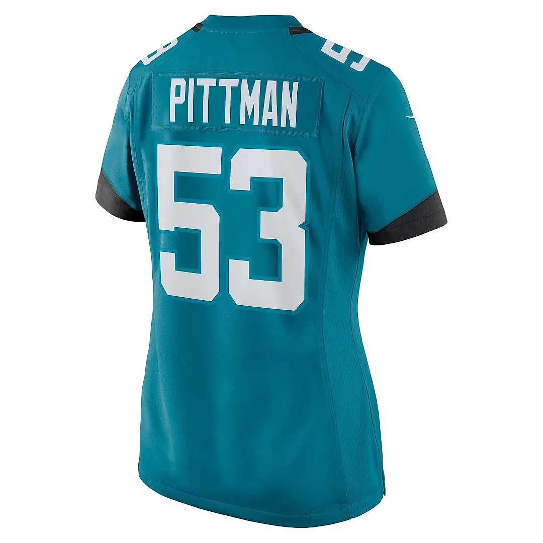 Zennovawear Women's Jacksonville Jaguars Anthony Pittman Teal Team Game Jersey