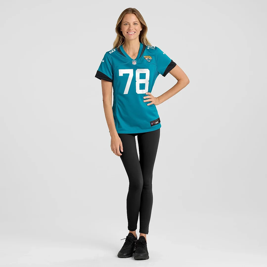 Zennovawear Women's Jacksonville Jaguars Ben Bartch Teal Game Jersey