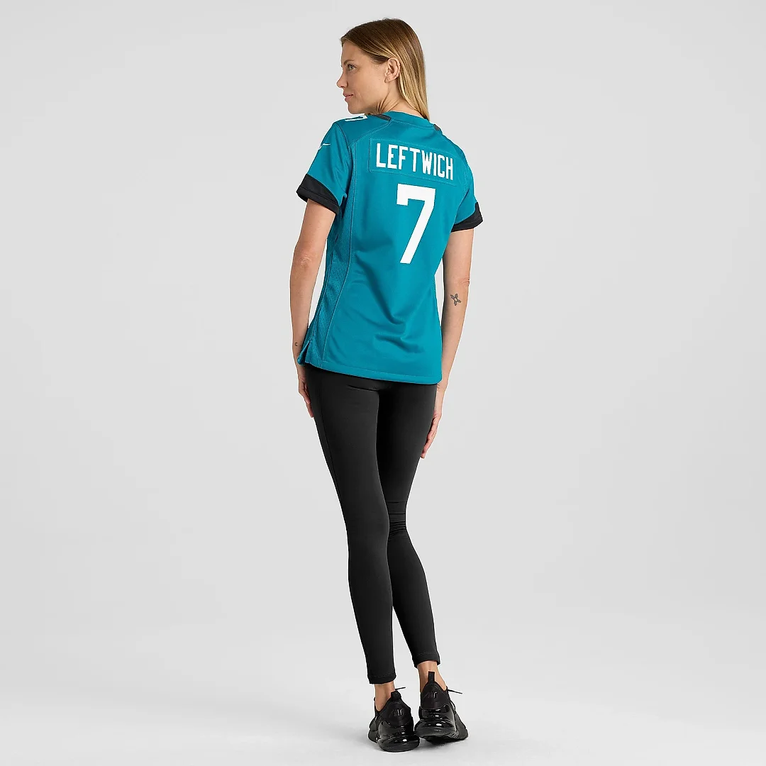Zennovawear Women's Jacksonville Jaguars Byron Leftwich Teal Retired Player Game Jersey
