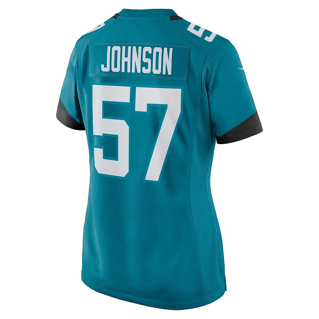 Zennovawear Women's Jacksonville Jaguars Caleb Johnson Teal Game Player Jersey