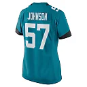 Zennovawear Women's Jacksonville Jaguars Caleb Johnson Teal Game Player Jersey