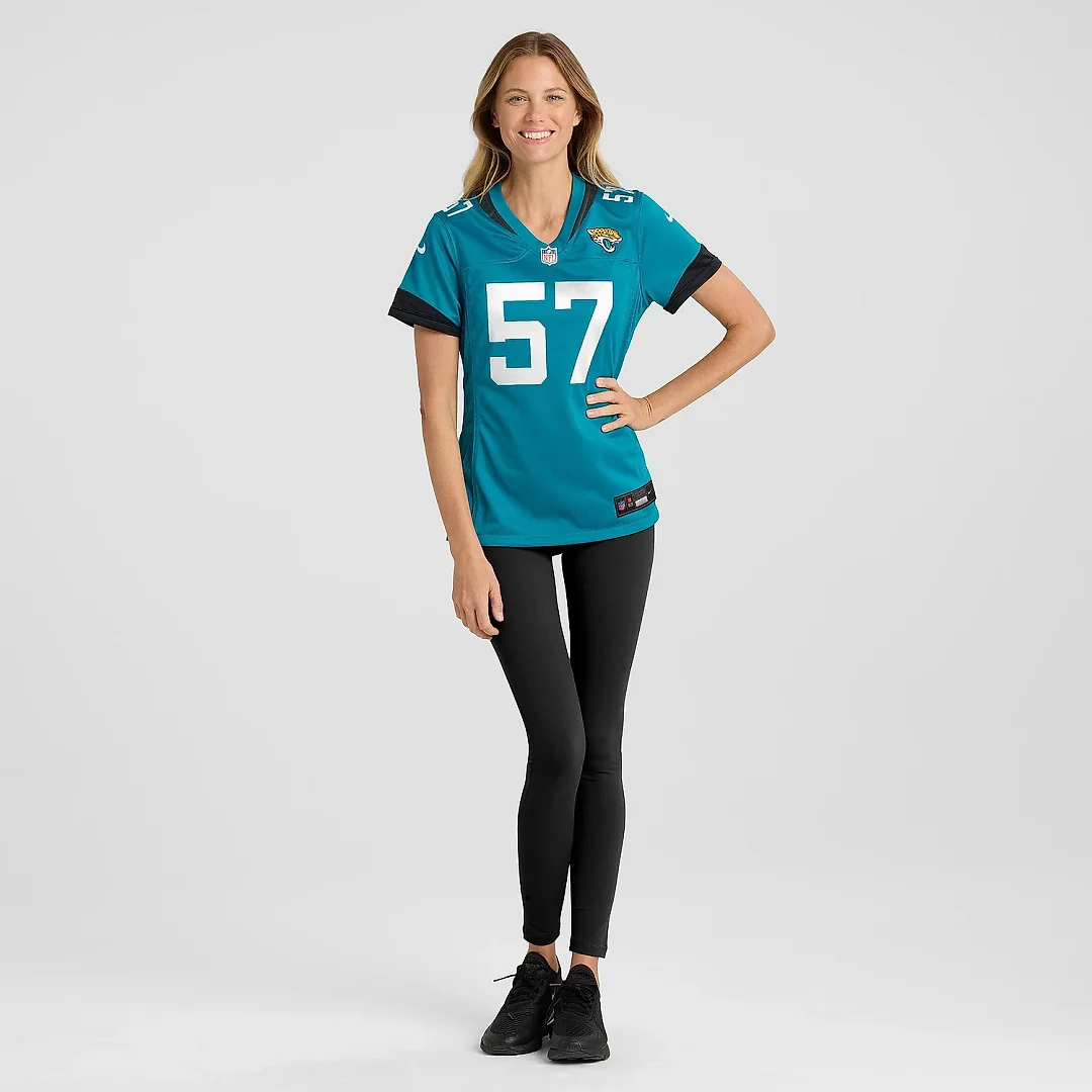 Zennovawear Women's Jacksonville Jaguars Caleb Johnson Teal Game Player Jersey