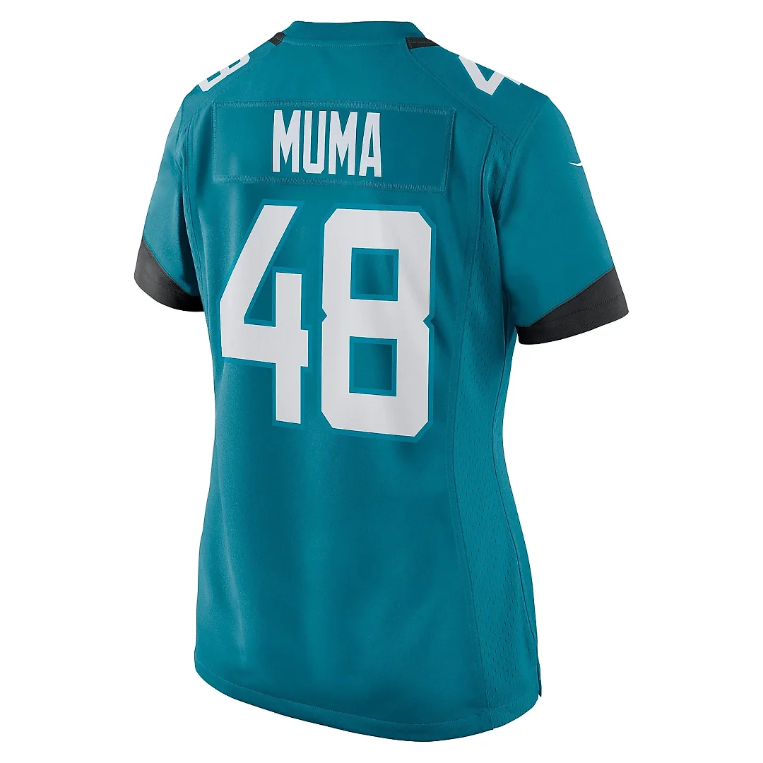 Zennovawear Women's Jacksonville Jaguars Chad Muma Teal Game Jersey