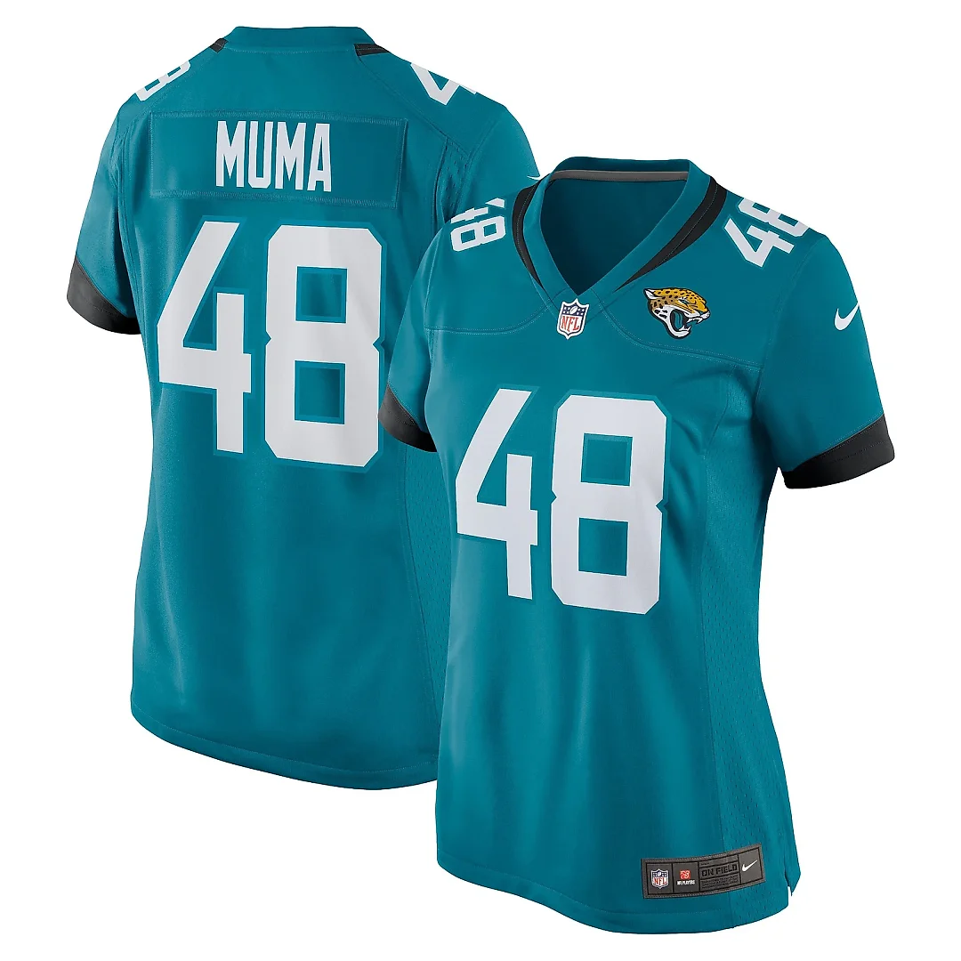 Zennovawear Women's Jacksonville Jaguars Chad Muma Teal Game Jersey