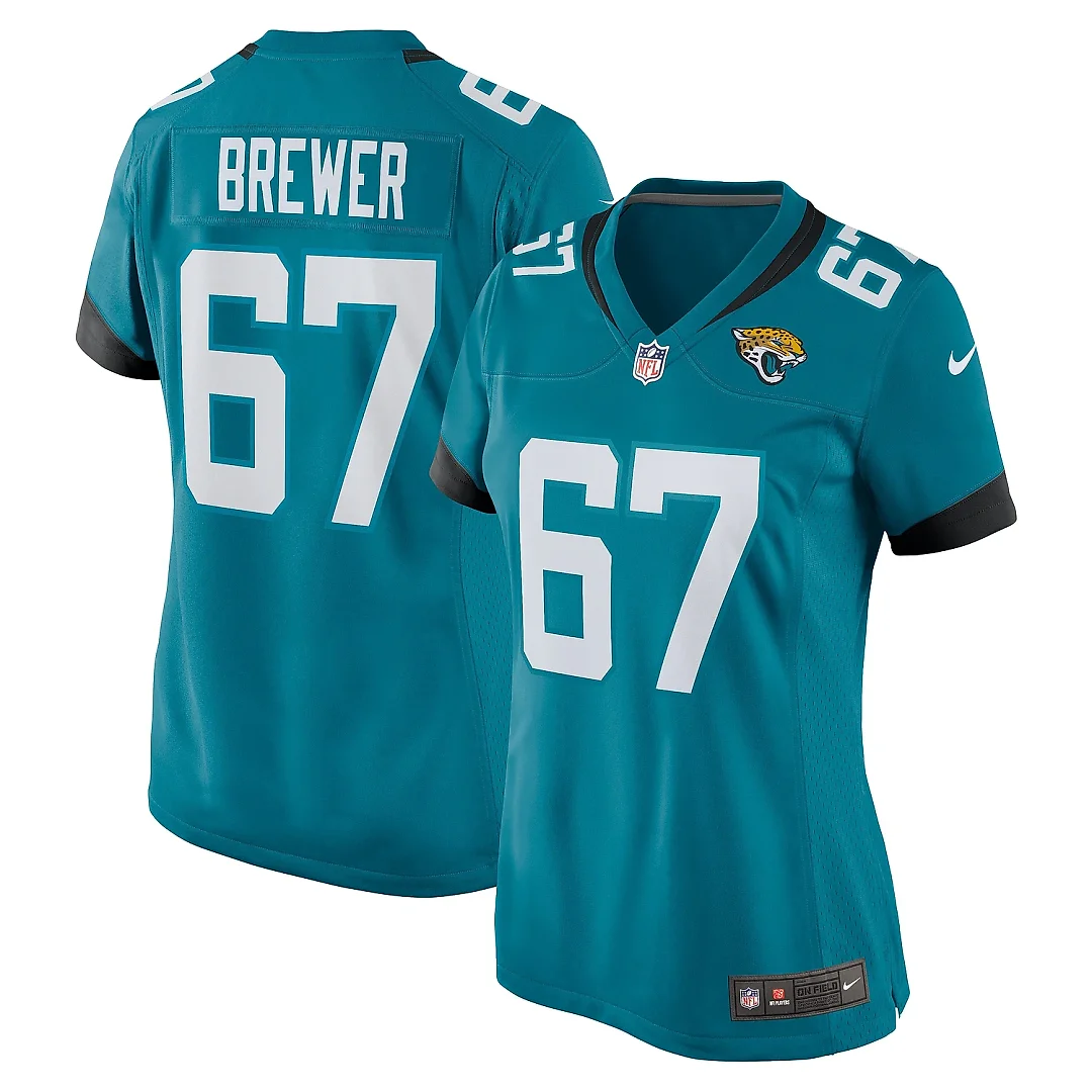 Zennovawear Women's Jacksonville Jaguars Chandler Brewer Teal Game Jersey