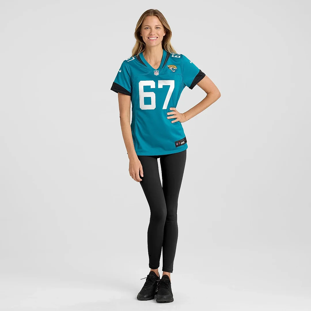 Zennovawear Women's Jacksonville Jaguars Chandler Brewer Teal Game Jersey