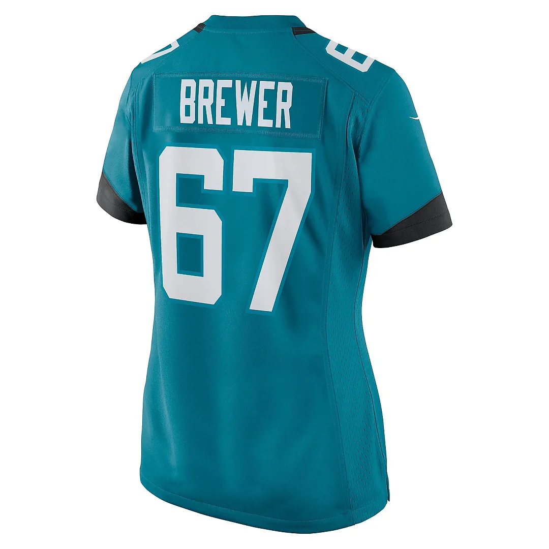 Zennovawear Women's Jacksonville Jaguars Chandler Brewer Teal Game Jersey