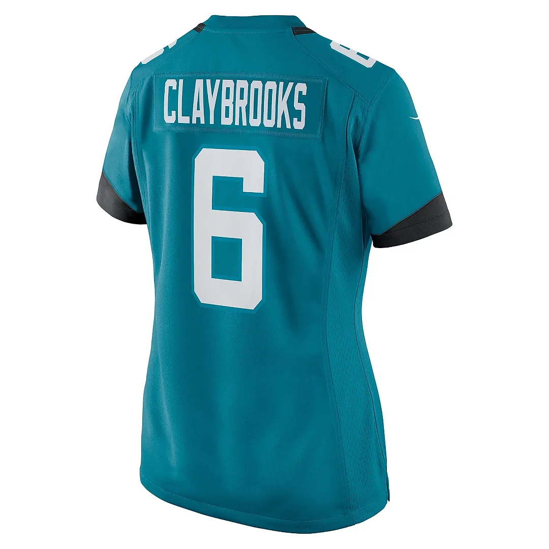 Zennovawear Women's Jacksonville Jaguars Chris Claybrooks Teal Game Player Jersey