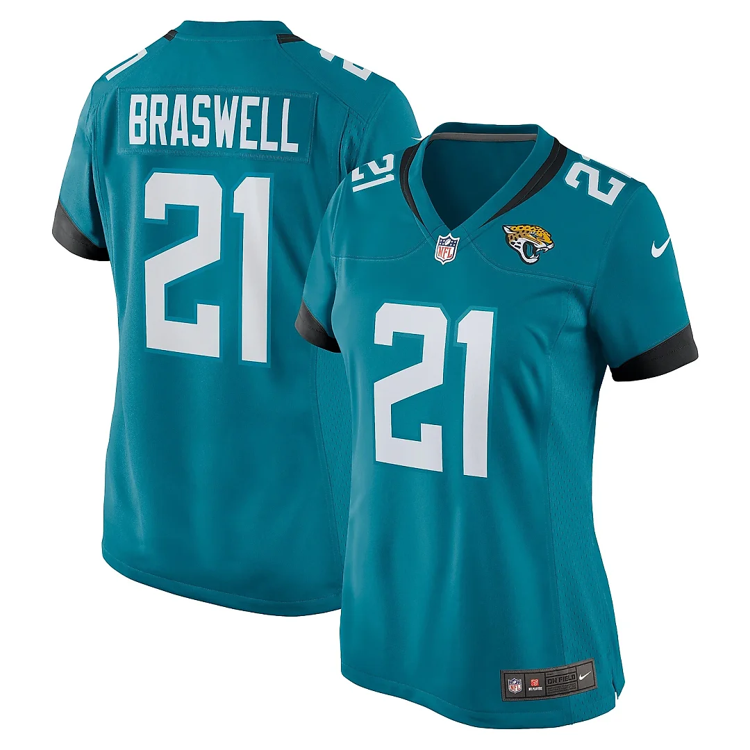 Zennovawear Women's Jacksonville Jaguars Christian Braswell Teal Team Game Jersey