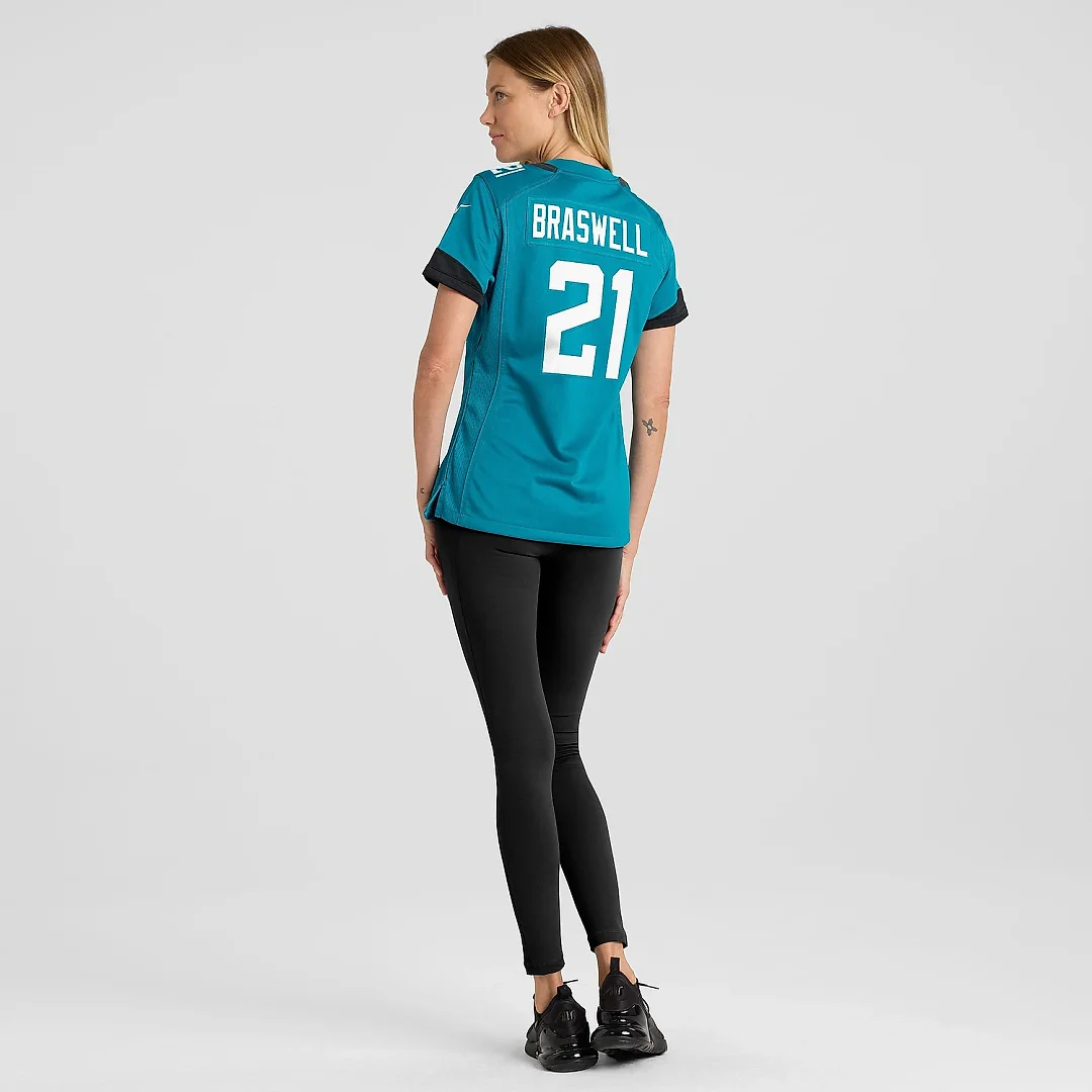 Zennovawear Women's Jacksonville Jaguars Christian Braswell Teal Team Game Jersey