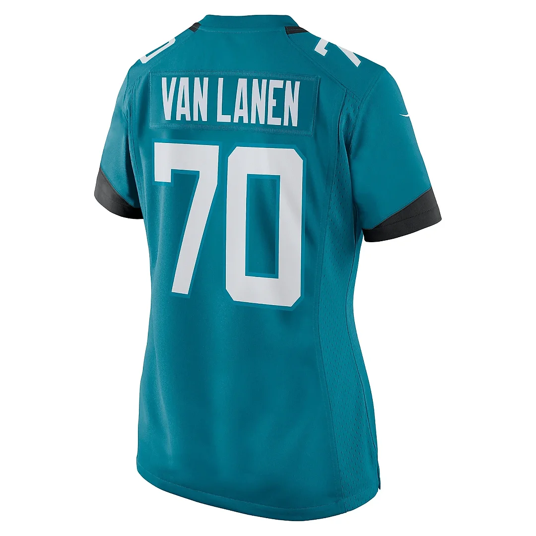 Zennovawear Women's Jacksonville Jaguars Cole Van Lanen Teal Game Player Jersey