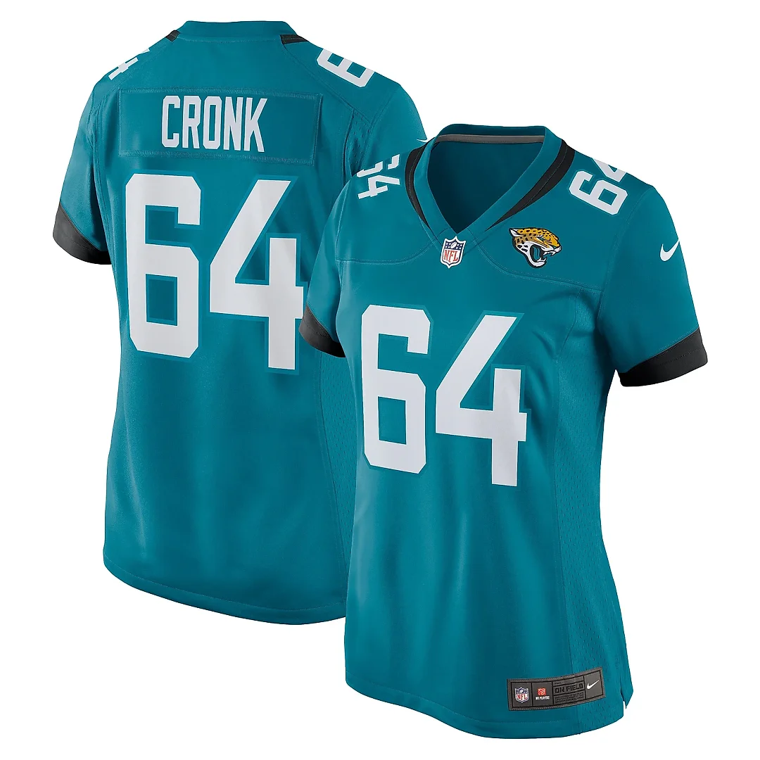 Zennovawear Women's Jacksonville Jaguars Coy Cronk Teal Game Player Jersey