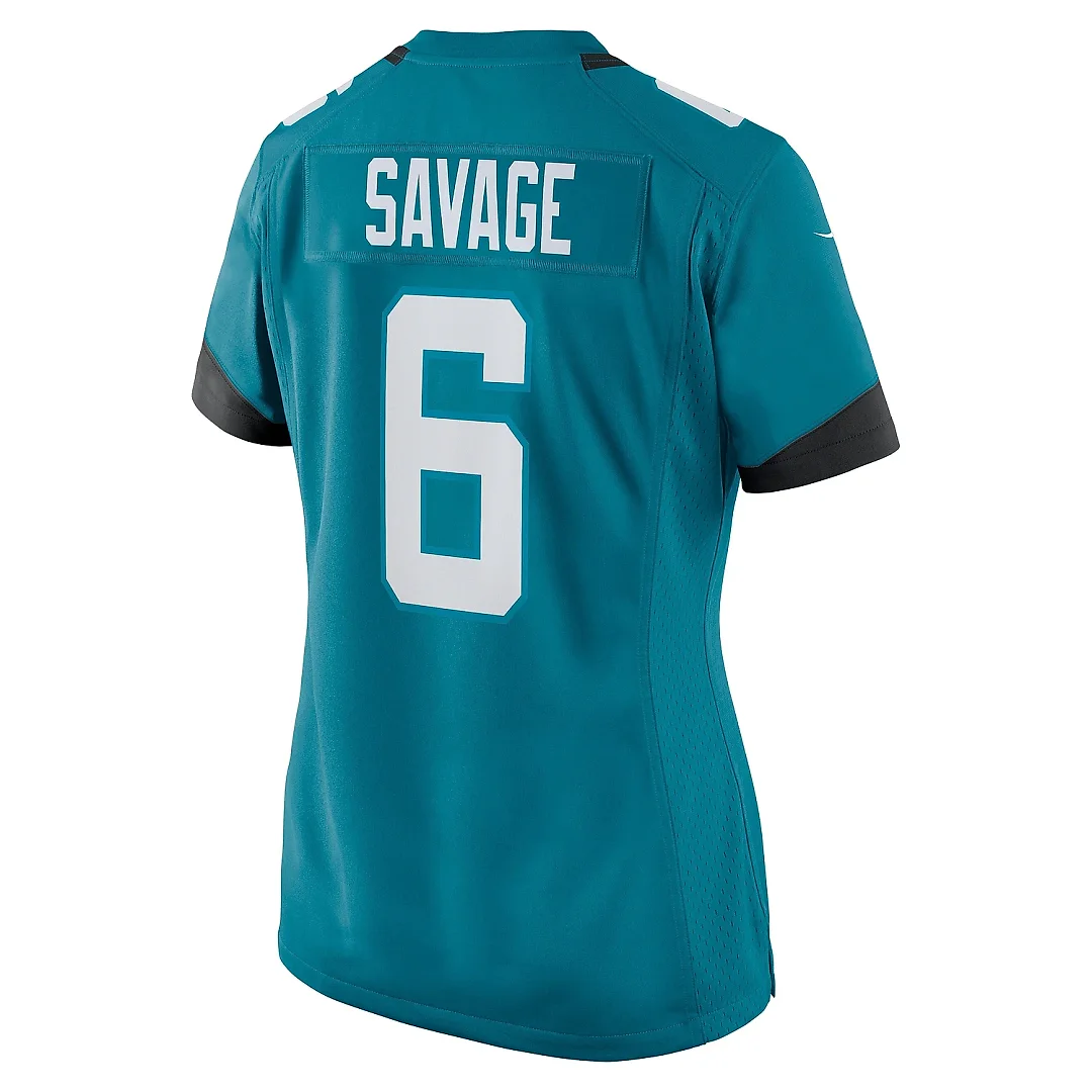 Zennovawear Women's Jacksonville Jaguars Darnell Savage Teal Team Game Jersey