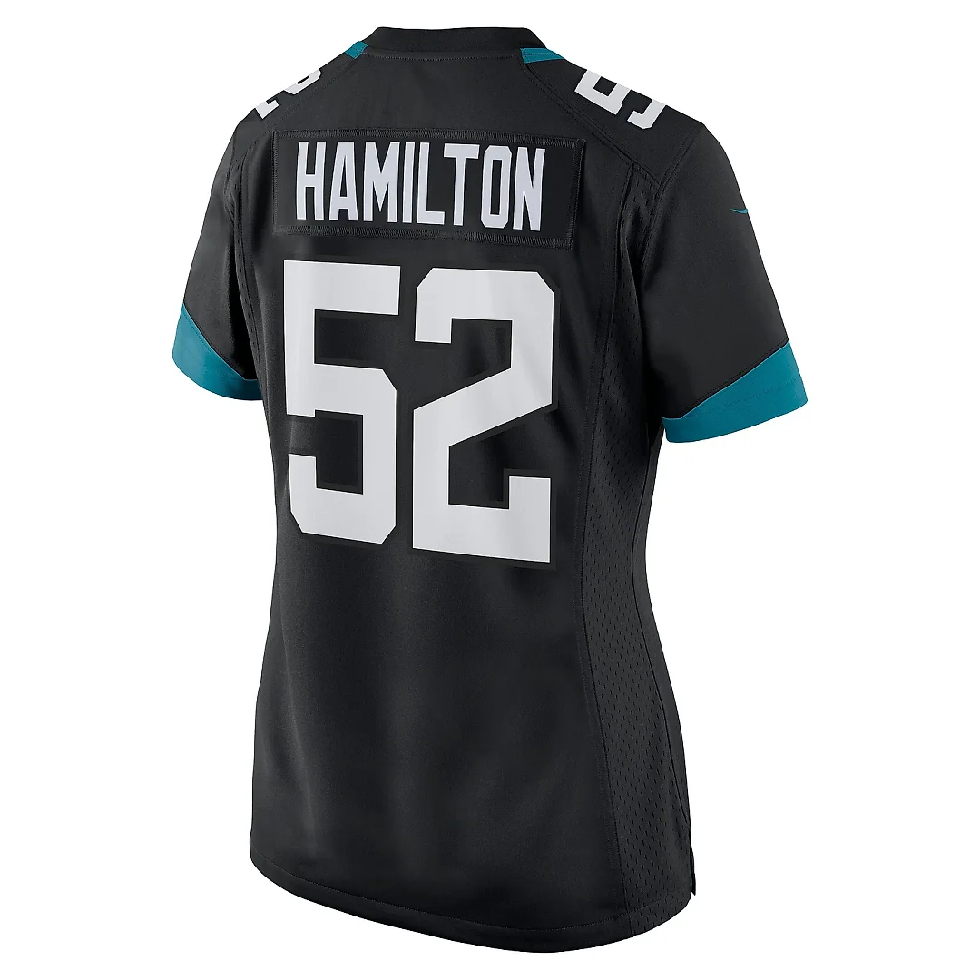 Zennovawear Women's Jacksonville Jaguars DaVon Hamilton Black Game Jersey