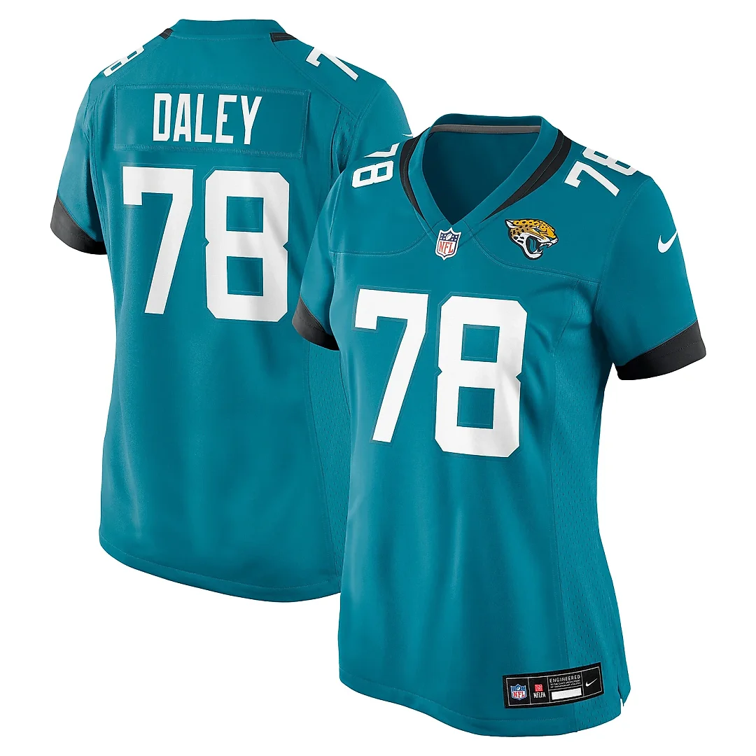Zennovawear Women's Jacksonville Jaguars Dennis Daley Teal Game Jersey