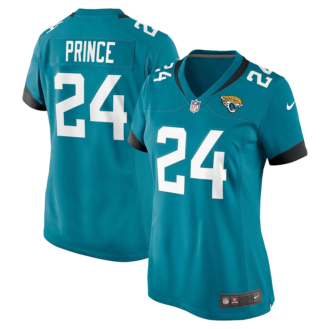 Zennovawear Women's Jacksonville Jaguars De??ntre Prince Teal Game Jersey