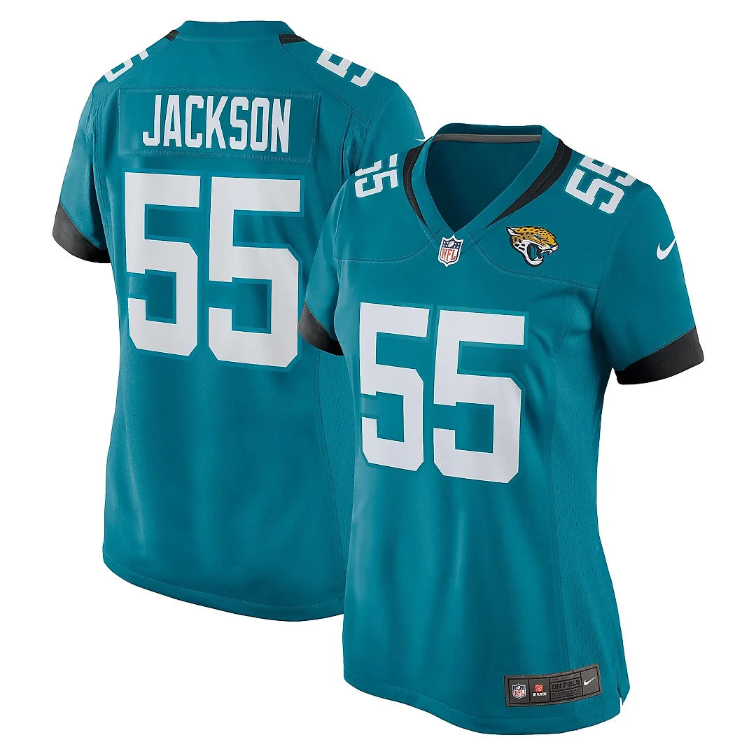 Zennovawear Women's Jacksonville Jaguars Dequan Jackson Teal Game Jersey