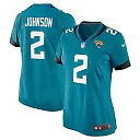 Zennovawear Women's Jacksonville Jaguars D'Ernest Johnson Teal Game Jersey