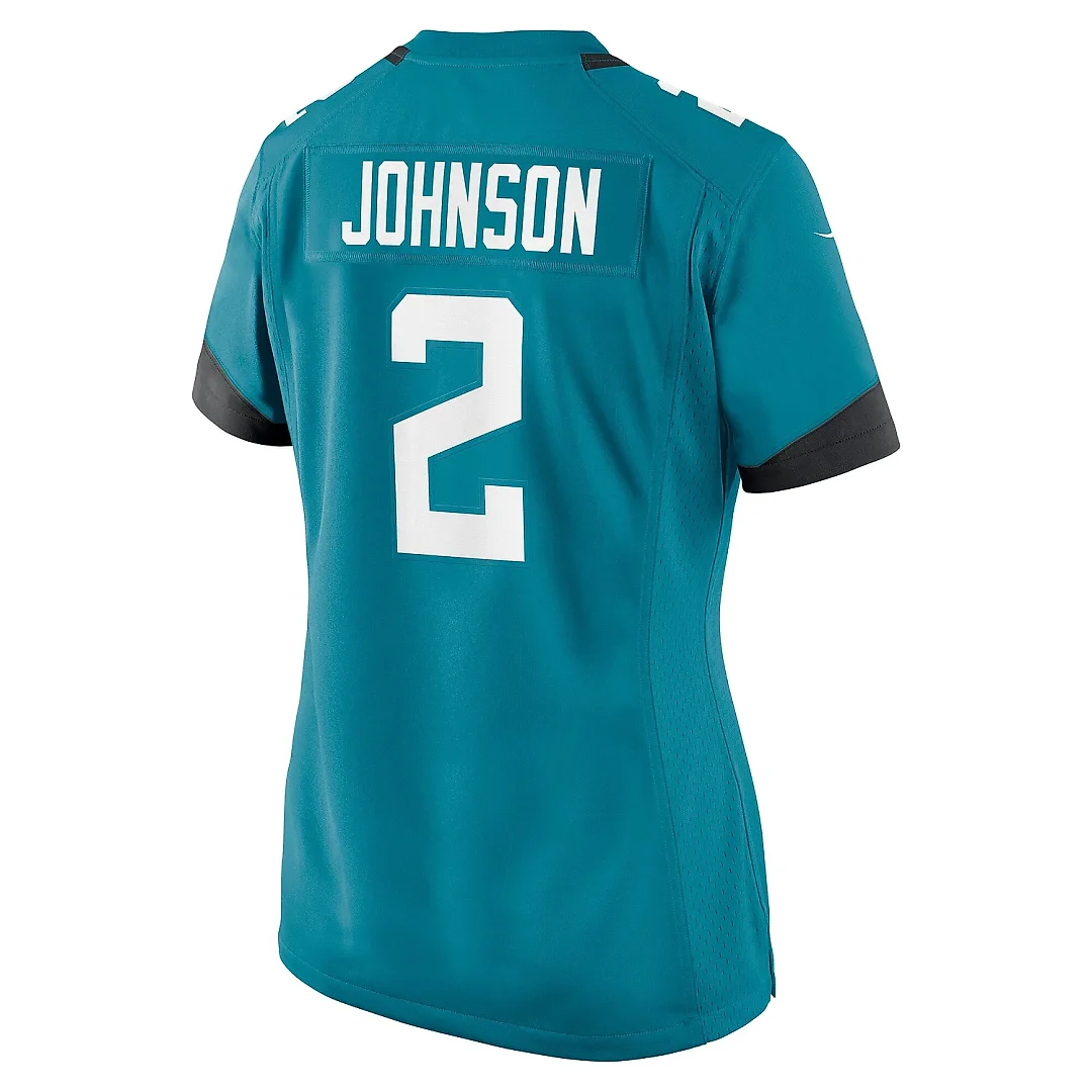 Zennovawear Women's Jacksonville Jaguars D'Ernest Johnson Teal Game Jersey