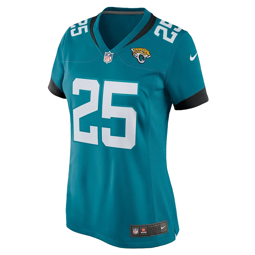 Zennovawear Women's Jacksonville Jaguars D'Ernest Johnson Teal Team Game Jersey