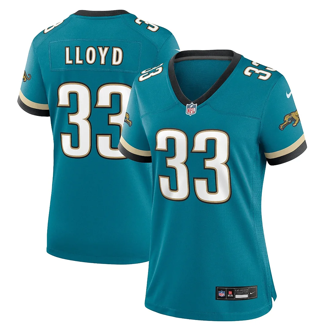 Zennovawear Women's Jacksonville Jaguars Devin Lloyd Teal Prowler Throwback Game Jersey