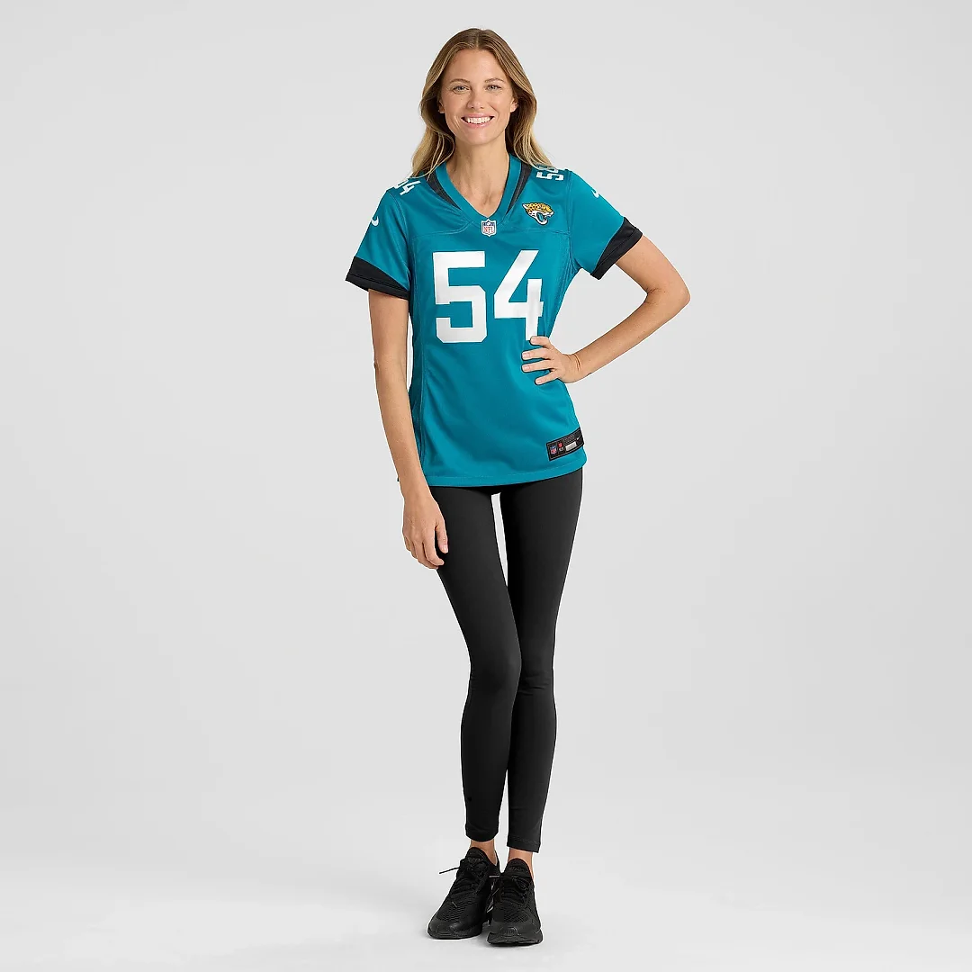 Zennovawear Women's Jacksonville Jaguars DJ Coleman Teal Game Jersey