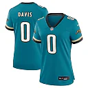 Zennovawear Women's Jacksonville Jaguars Gabe Davis Teal Prowler Throwback Game Jersey