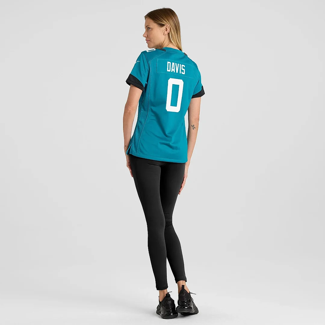 Zennovawear Women's Jacksonville Jaguars Gabe Davis Teal Team Game Player Jersey
