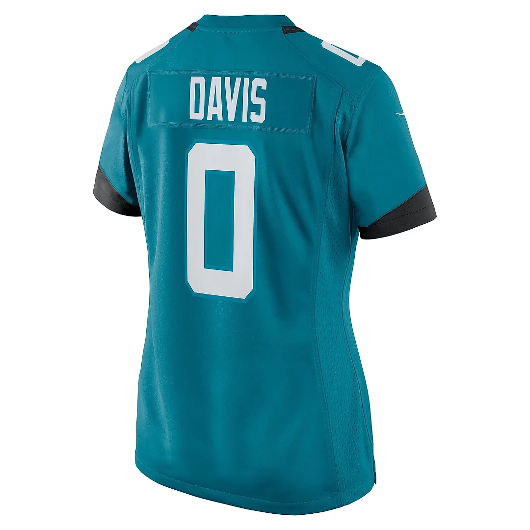 Zennovawear Women's Jacksonville Jaguars Gabe Davis Teal Team Game Player Jersey