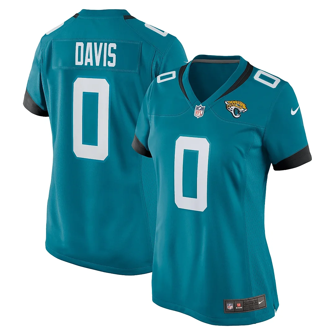 Zennovawear Women's Jacksonville Jaguars Gabe Davis Teal Team Game Player Jersey