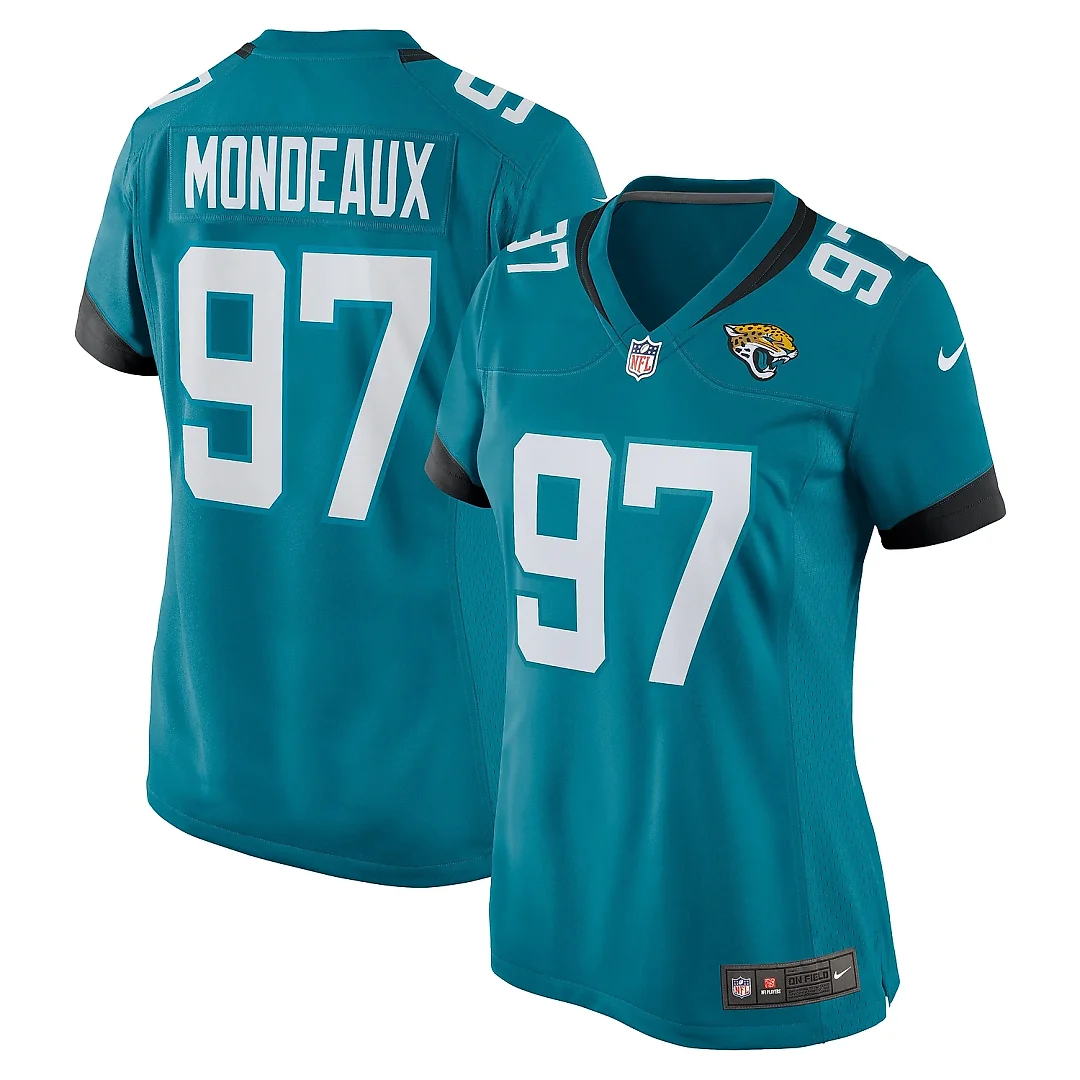 Zennovawear Women's Jacksonville Jaguars Henry Mondeaux Teal Game Jersey