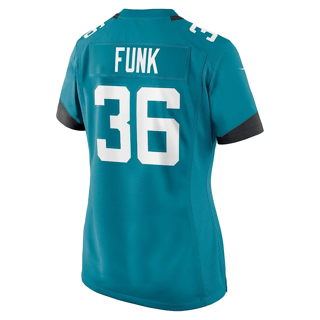 Zennovawear Women's Jacksonville Jaguars Jake Funk Teal Team Game Jersey