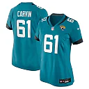 Zennovawear Women's Jacksonville Jaguars Jerome Carvin Teal Game Jersey