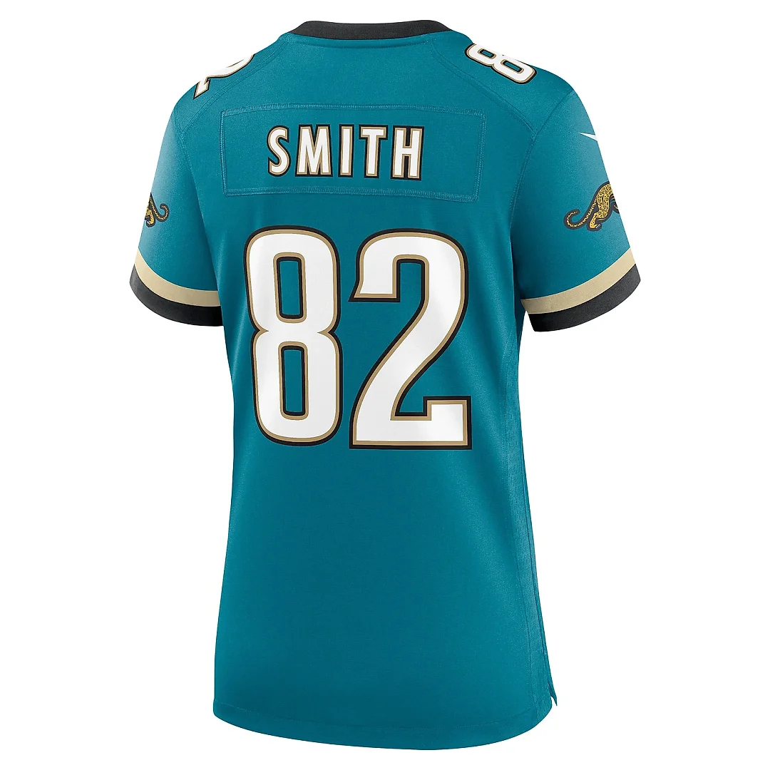 Zennovawear Women's Jacksonville Jaguars Jimmy Smith Teal Prowler Throwback Retired Player Game Jersey