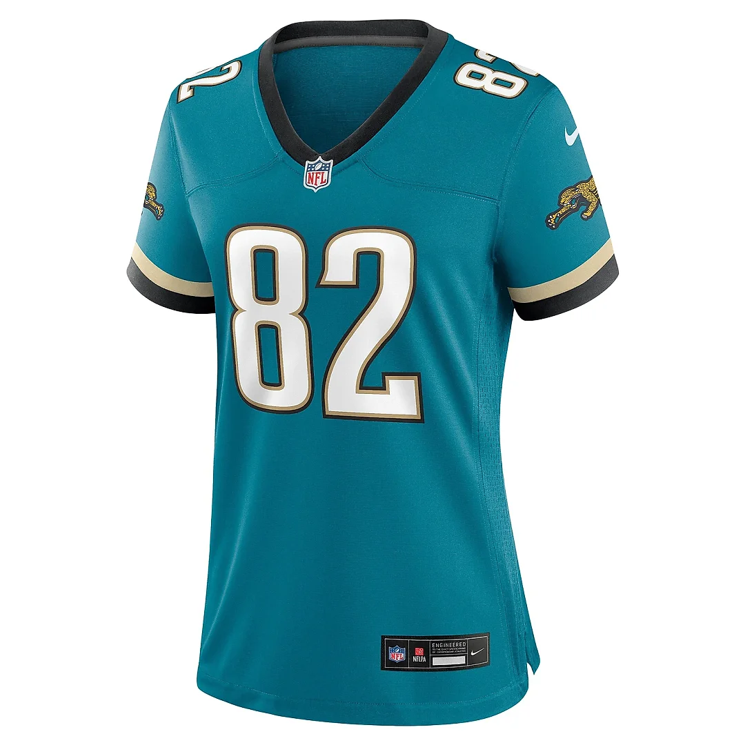 Zennovawear Women's Jacksonville Jaguars Jimmy Smith Teal Prowler Throwback Retired Player Game Jersey