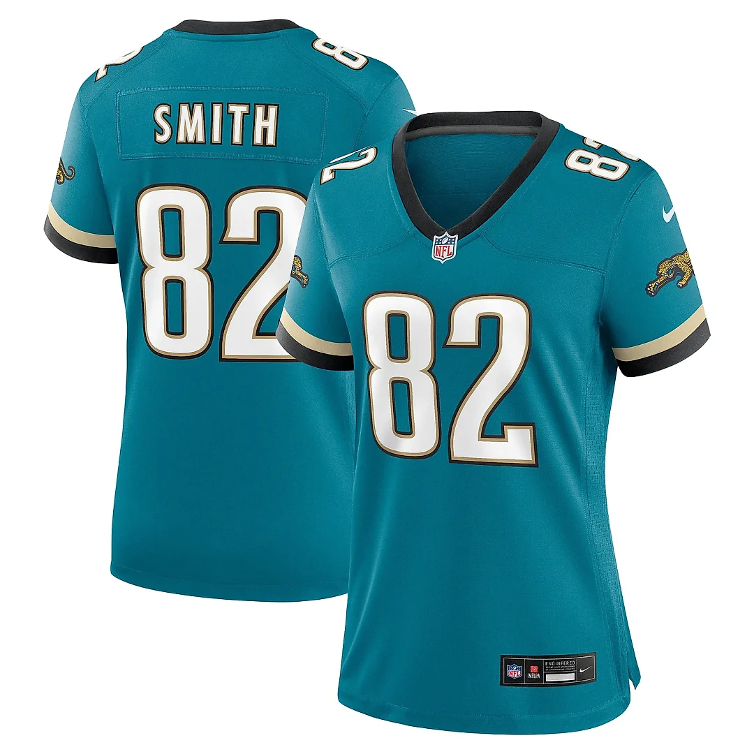 Zennovawear Women's Jacksonville Jaguars Jimmy Smith Teal Prowler Throwback Retired Player Game Jersey