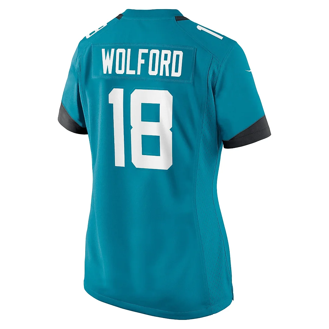 Zennovawear Women's Jacksonville Jaguars John Wolford Teal Team Game Jersey