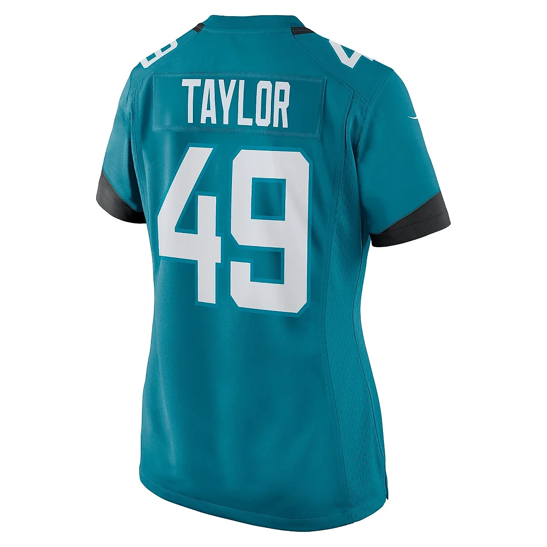 Zennovawear Women's Jacksonville Jaguars Leonard Taylor Teal Game Jersey